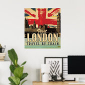 Vintage Visit London poster (Thuiskantoor)