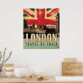 Vintage Visit London poster (Keuken)