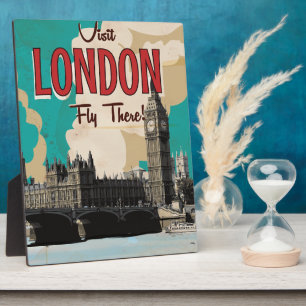 Vintage Visit London - Vlieg erheen Fotoplaat