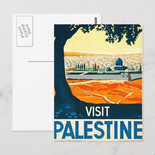 Vintage Visit Palestine Adv Briefkaart (Voorkant / Achterkant)