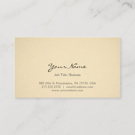 Vintage Visitekaartje (Achterkant)