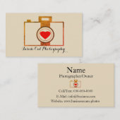 Vintage Visitekaartje fotograaf (Voorkant / Achterkant)