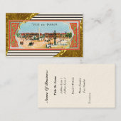 Vintage Visitekaartje Poster Parijs (Voorkant / Achterkant)