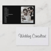 Vintage Visitekaartje voor huwelijksconsultant (Voorkant / Achterkant)
