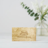 Vintage Visitekaartje voor theebeker (Staand voorkant)