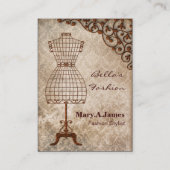 vintage visitekaartjes voor mannequine mode (Voorkant)