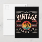 VINTAGE VISSEN BEPERKTE EDITIE  BRIEFKAART (Voorkant / Achterkant)