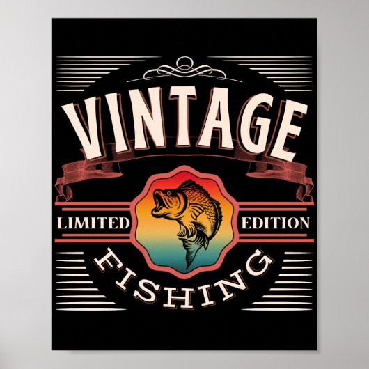 VINTAGE VISSEN GELIMITEERDE EDITIE POSTER (Voorkant)