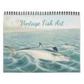 Vintage Vissen Kunst Elk Jaar Kalender (Hoes)