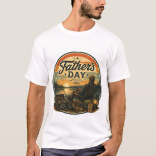 Vintage Vissen Vaderdag T-shirt