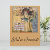 Vintage Vissen Vrouw Gothic Klassieker Kaart (Staand voorkant)