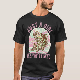 Vintage Vist gewoon een meisje dat het nog altijd  T-shirt