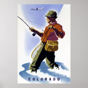 Vintage Vist in Colorado Travel Poster