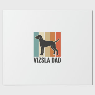 Vintage Vizsla Vader Hond Liefhebber Shirt Ontwerp Cadeaupapier