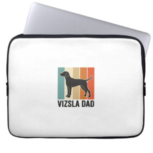 Vintage Vizsla Vader Hond Liefhebber Shirt Ontwerp Laptop Sleeve