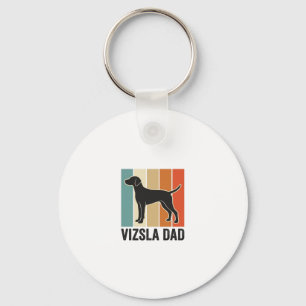 Vintage Vizsla Vader Hond Liefhebber Shirt Ontwerp Sleutelhanger