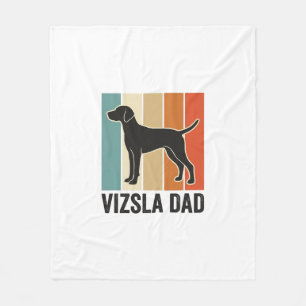 Vintage Vizsla Vader Shirt Ontwerp voor Hondenlief Fleece Deken