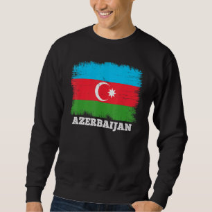 Vintage Vlag Azerbeidzjan Land Retro Vlag Azerbeid Trui