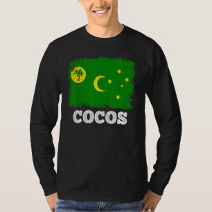 Vintage Vlag Cocos-eilanden Land Retro Vlag Aust T-shirt