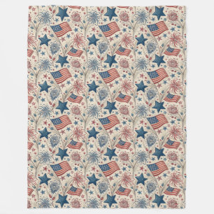 Vintage Vlag Dekbed Patriottisch 4 juli Accent Fleece Deken
