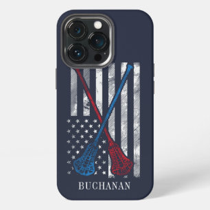 Vintage Vlag en Lacrosse Slagscherven Persoonlijk iPhone 13 Pro Hoesje