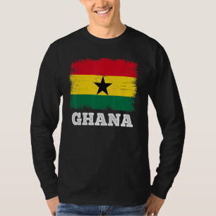 Vintage Vlag Ghana Land Retro Vlag Ghanees T-shirt