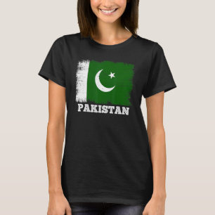 Vintage Vlag Pakistan Land Retro Vlag Pakistaans T-shirt