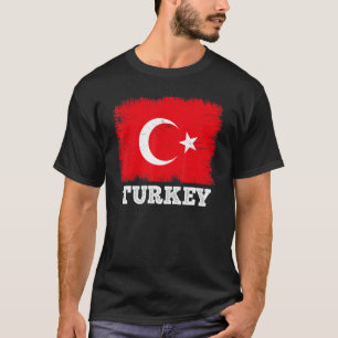 Vintage Vlag Turkije Land Retro Vlag Turks T-shirt