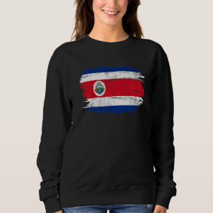 Vintage vlag van Costa Rica voor Costa Ricaan Trui