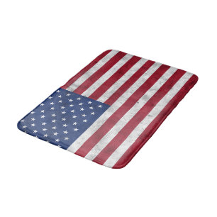 Vintage vlag van de VS rood wit blauw Amerika patr Badmat