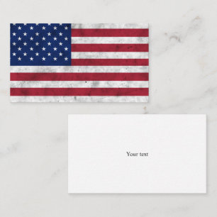 Vintage vlag van de VS rood wit blauw Amerika patr Visitekaartje