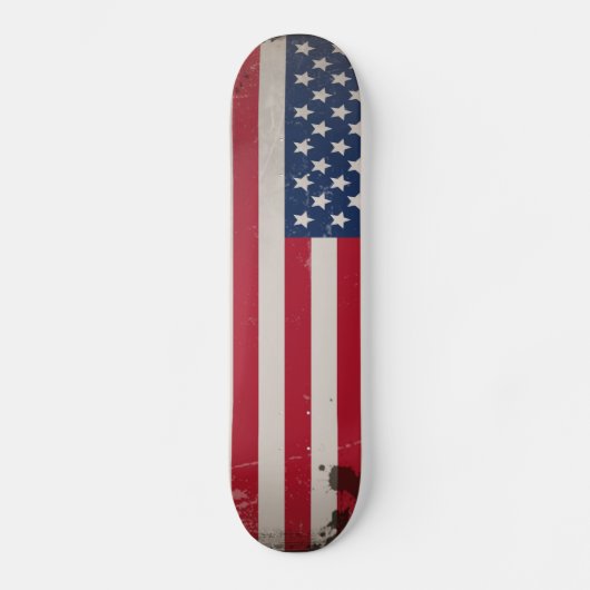 Vintage Vlag van de VS Skateboard (Voorkant)