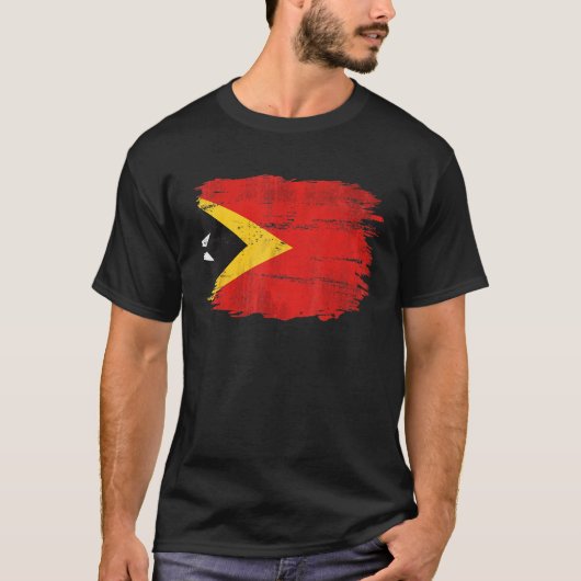 Vintage vlag van Oost-Timor T-shirt (Voorkant)
