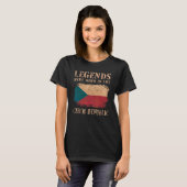 Vintage vlag van Tsjechië T-shirt (Voorkant volledig)