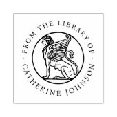 Vintage Vleugelige Leeuwin Vrouw Aangepaste Biblio Rubberstempel (Afrduk)