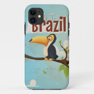 Vintage vlieg naar Brazilië Toekan Reisposter Case-Mate iPhone Case