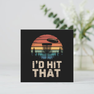 Vintage Vliegende Disc Golf Ik Sla Die Grappige Go Kaart