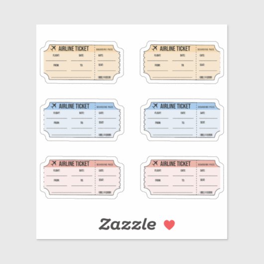 Vintage vliegticket label Bujo Planner (Vel)