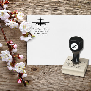 Vintage Vliegtuig B-17 Flying Fortress Luchtvaart Rubberstempel