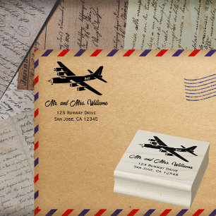 Vintage Vliegtuig B-17 Flying Fortress Luchtvaart Rubberstempel