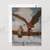 Vintage Vliegtuig Briefkaart (Voorkant / Achterkant)