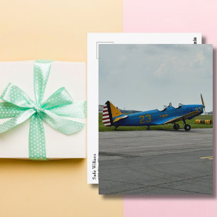 Vintage Vliegtuig Fairchild PT-19 Verjaardag van d Briefkaart