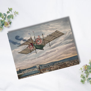 Vintage vliegtuig foto, Coole Aviation Verjaardag Briefkaart