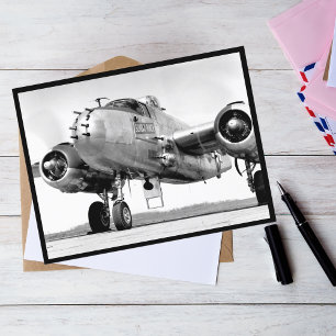 Vintage vliegtuig foto, Coole Aviation Verjaardag Briefkaart