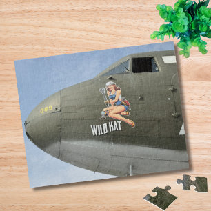 Vintage Vliegtuig Foto Piloot Luchtvaart Pret Vlie Legpuzzel