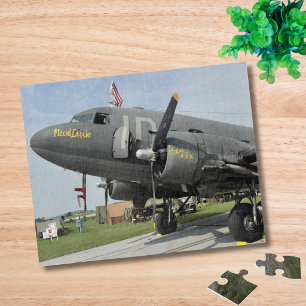 Vintage Vliegtuig Foto Piloot Luchtvaart Pret Vlie Legpuzzel