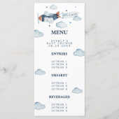 Vintage Vliegtuig Het Is Een Jongen Baby Shower Me Menu (Voorkant)
