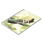 Vintage Vliegtuig Notitieboek (Linkerzijde)