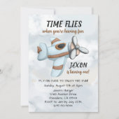 Vintage Vliegtuig Piloot Vliegwereld Verjaardagsfe Kaart (Voorkant)