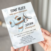 Vintage Vliegtuig Piloot Vliegwereld Verjaardagsfe Kaart